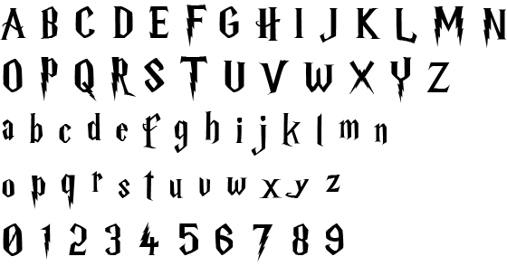 Typographie Harry Potter