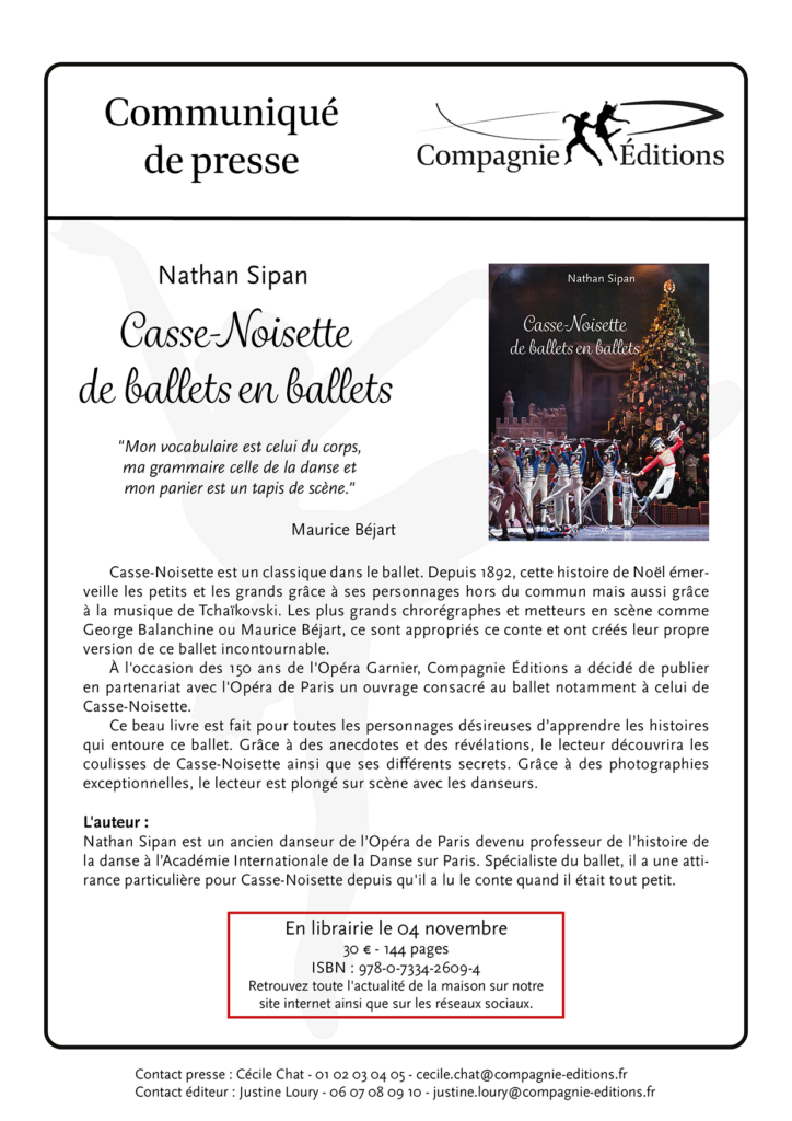Communiqué de presse Compagnie Éditions
